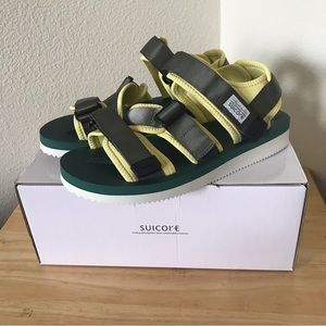 Suicoke Green / Neon Yellow Kisee V Sandal